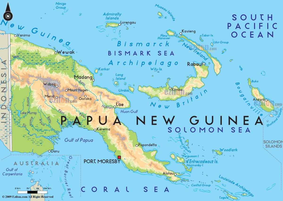карта порт-морсбі Папуа-Новая Гвінея