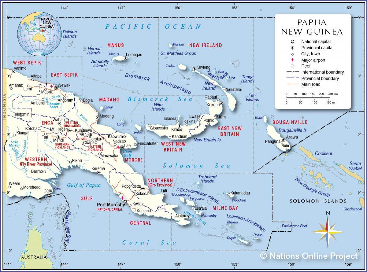 карта тары Папуа-Новая Гвінея 