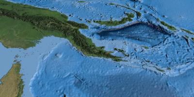 Карта спадарожнікавая карта Папуа-Новай Гвінеі